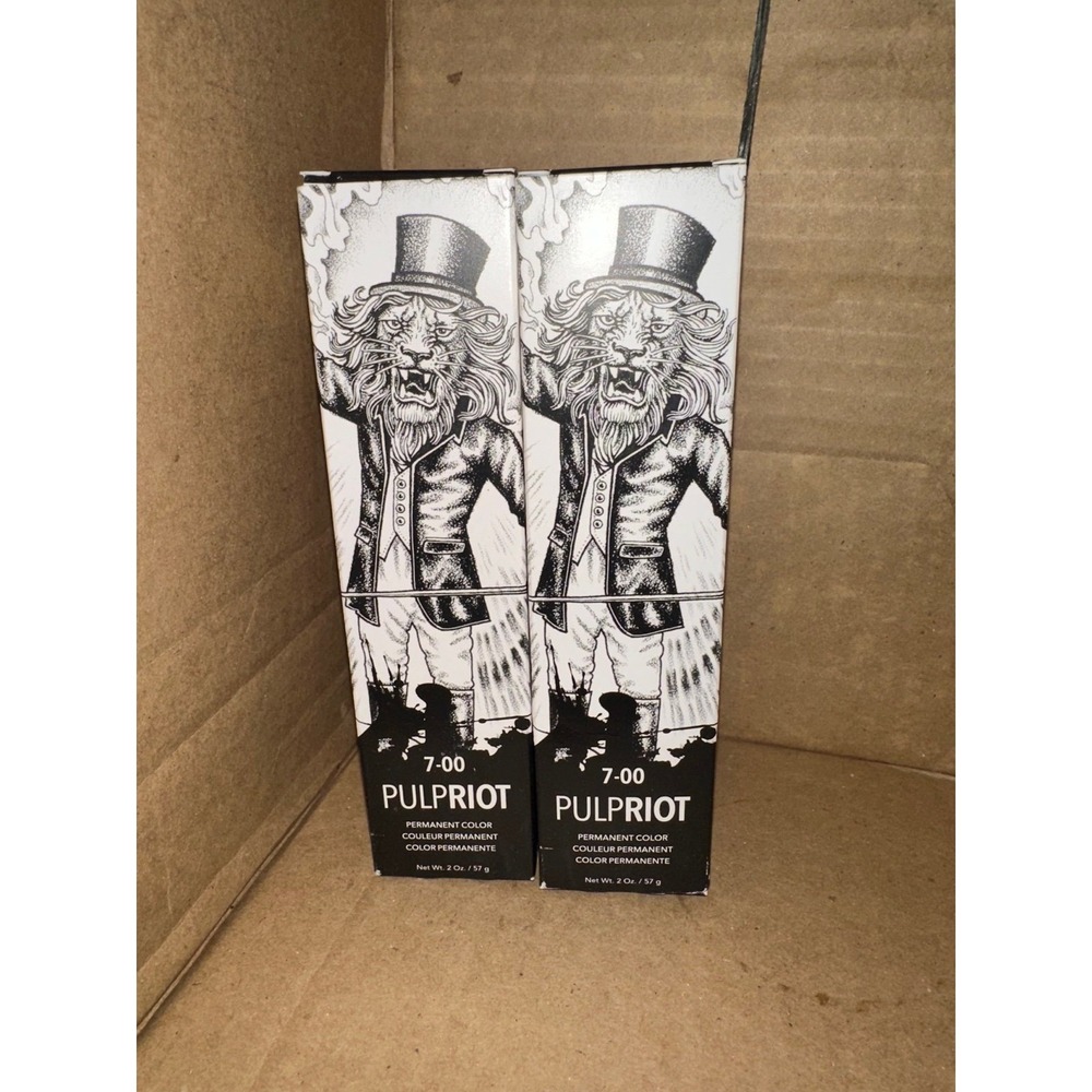 Pulp Riot Permanent Color 7-00 Hair Dye 2 Oz Lot of 2 Tubes Professional Grade